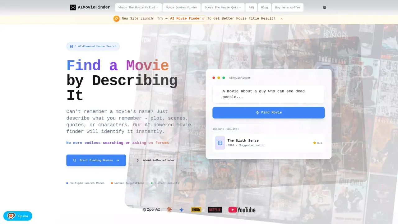 Aimoviefinder screenshot