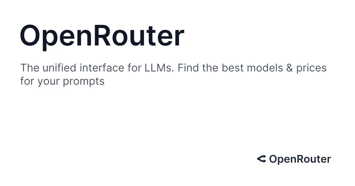 OpenRouter screenshot