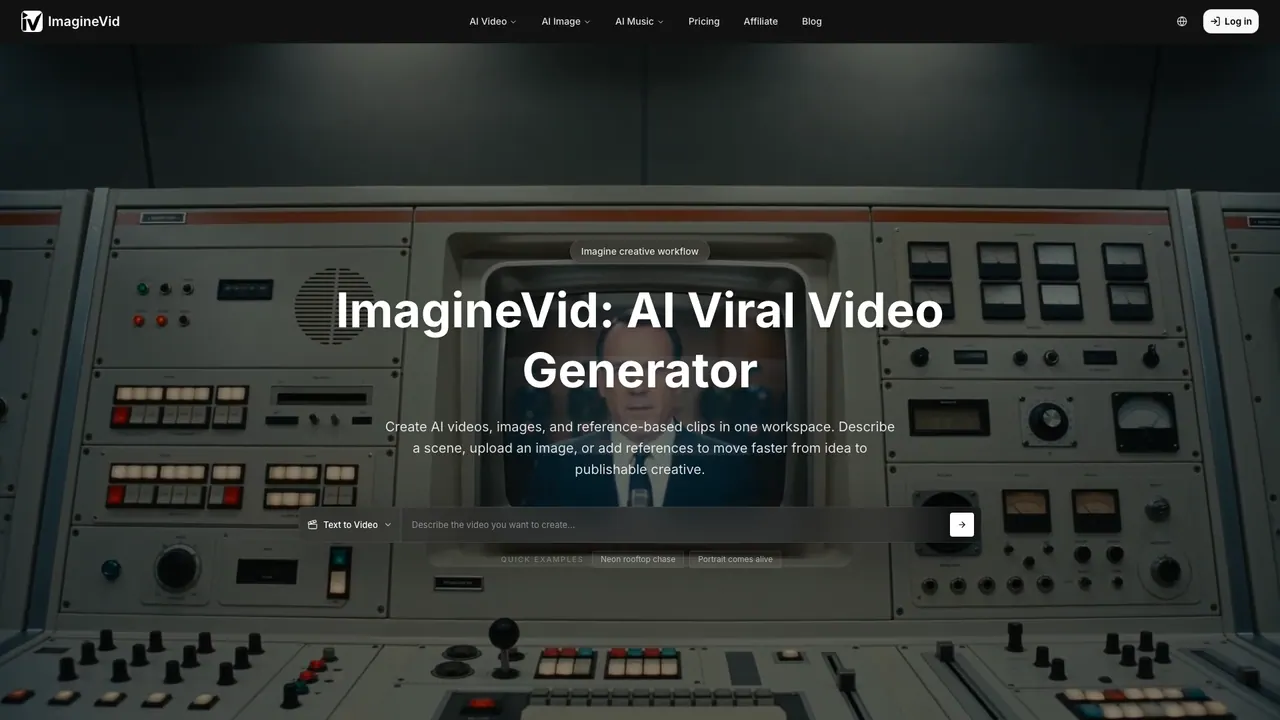ImagineVid AI screenshot