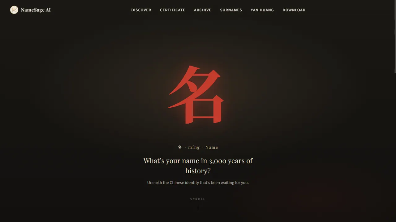 namesage ai screenshot
