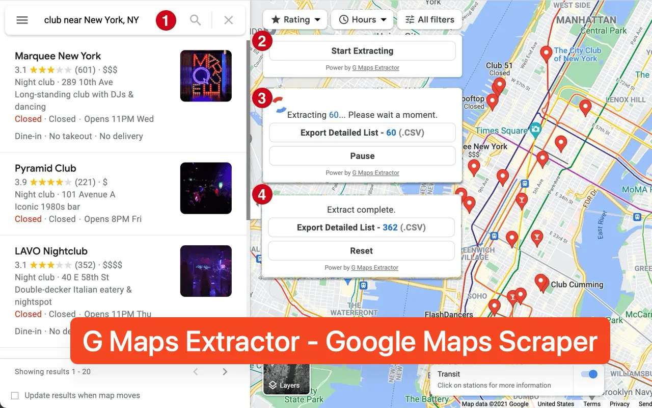 G Maps Extractor screenshot