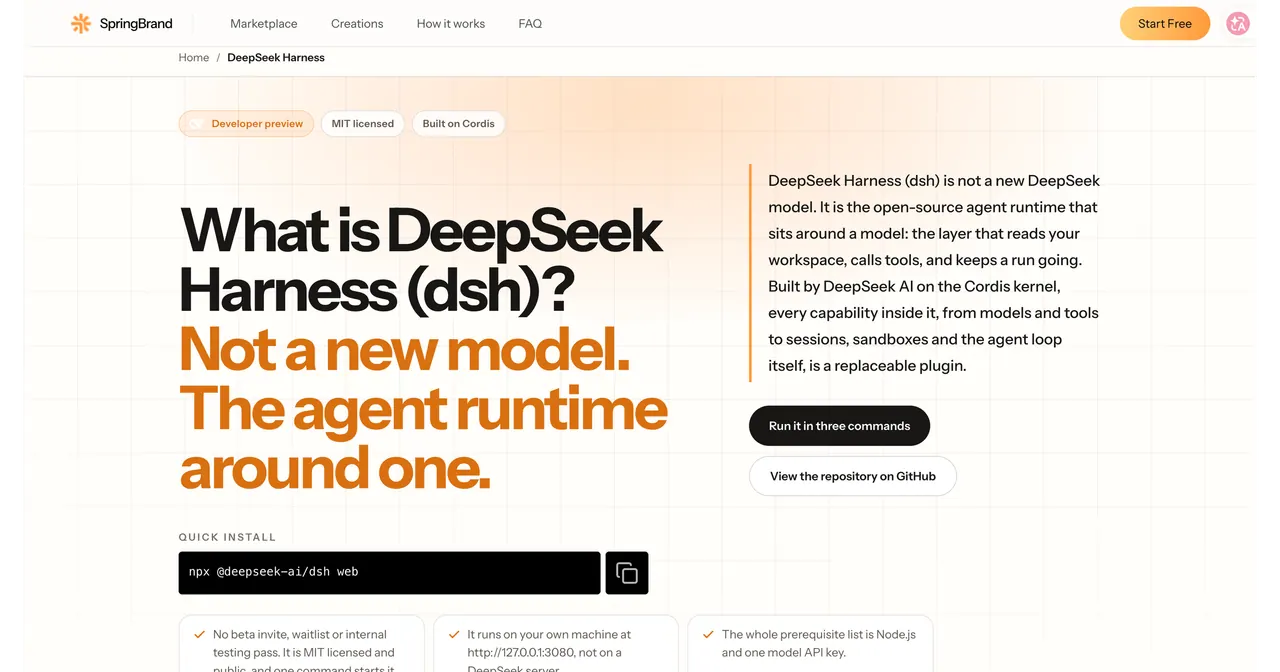 DeepSeek Harness Guide by SpringBrand screenshot