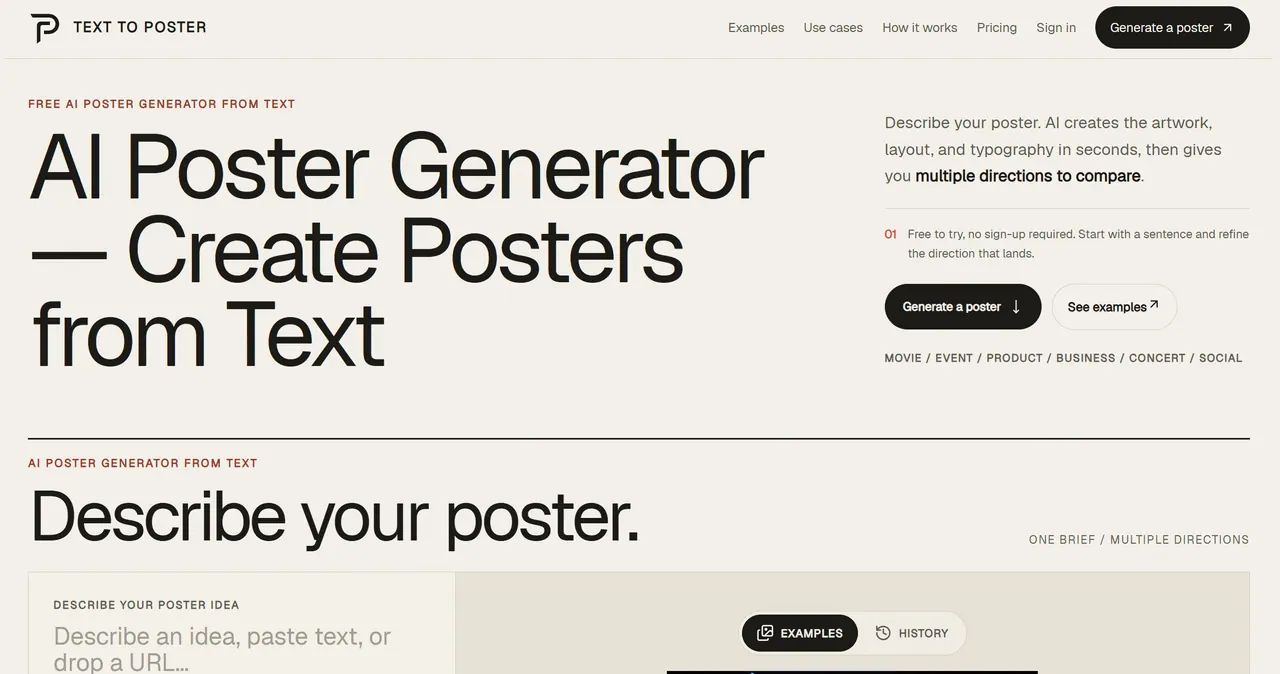 Text to Poster screenshot