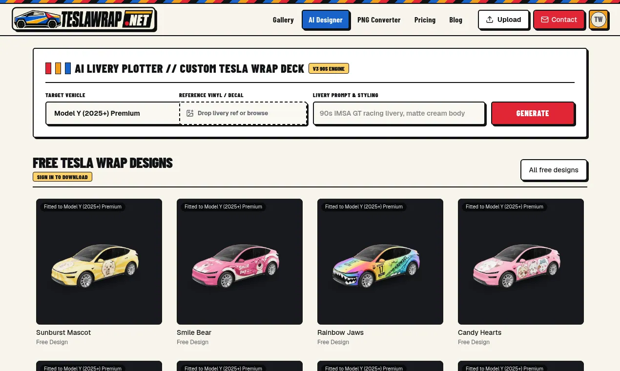 Tesla Wrap screenshot