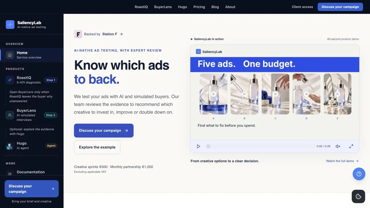 SaliencyLab screenshot
