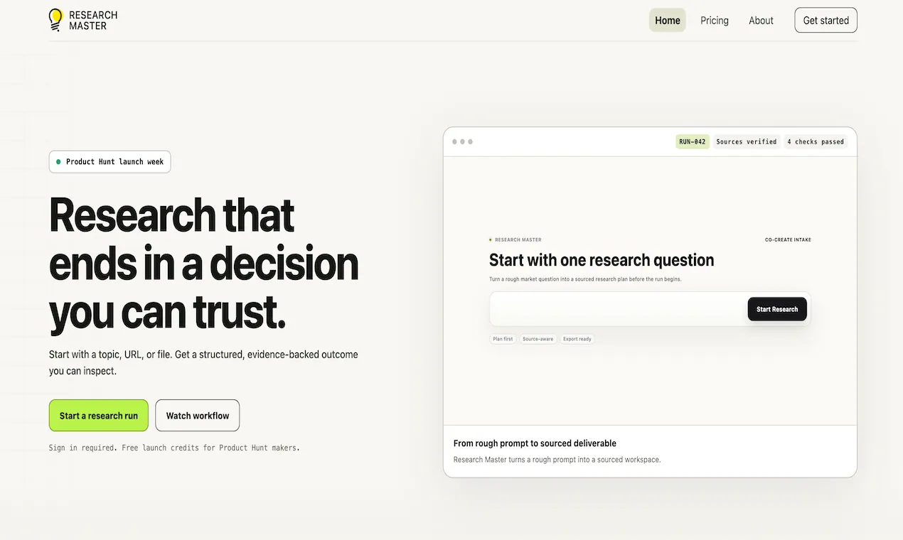 ResearchMaster AI screenshot