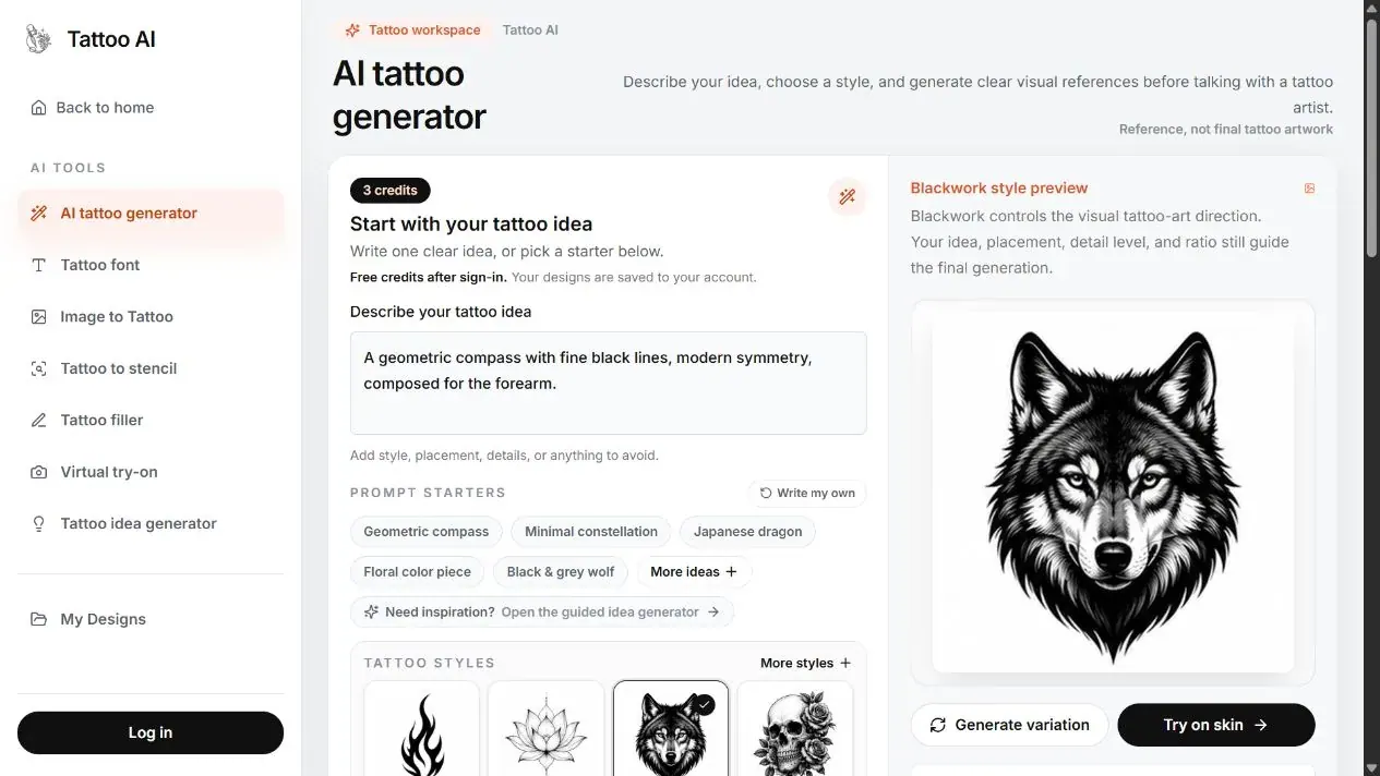 Tattoo AI screenshot