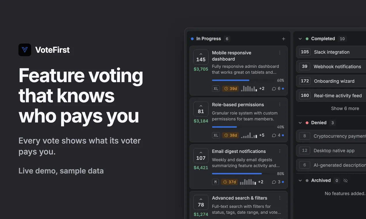 VoteFirst screenshot