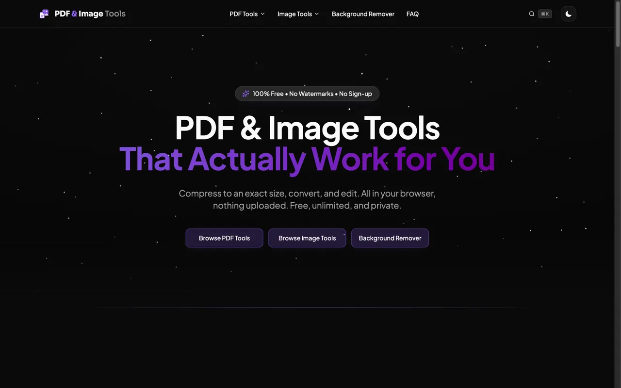 pdf and image tools screenshot