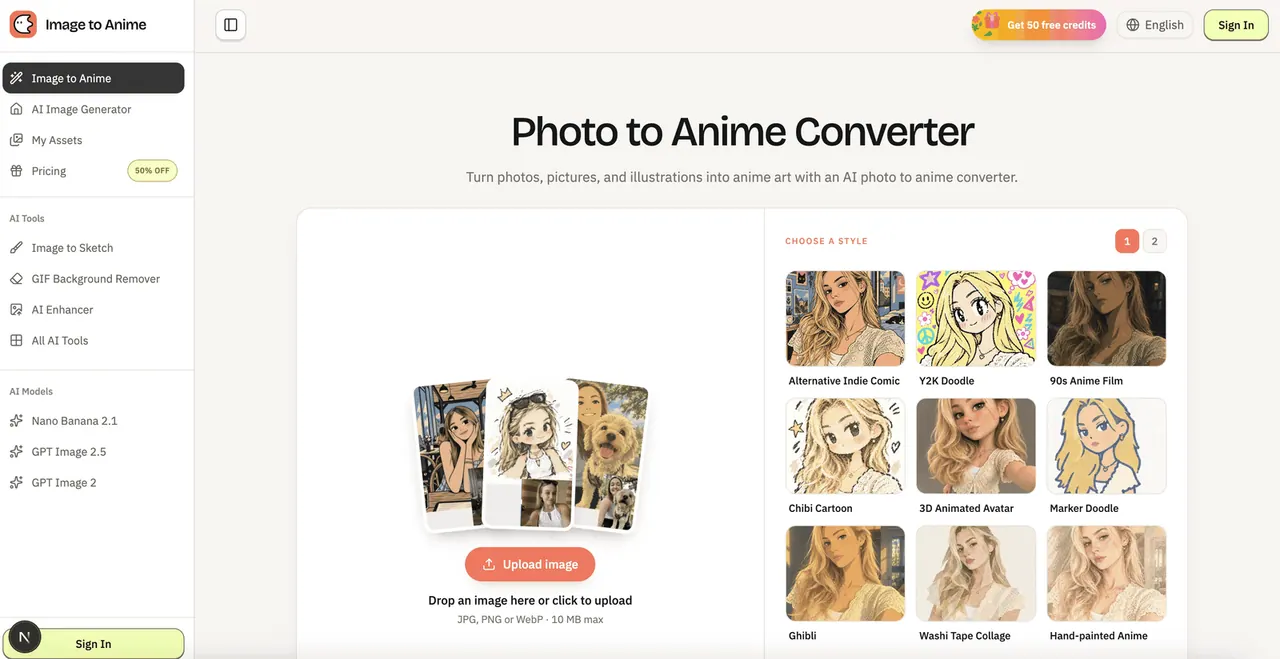 Image to Anime screenshot