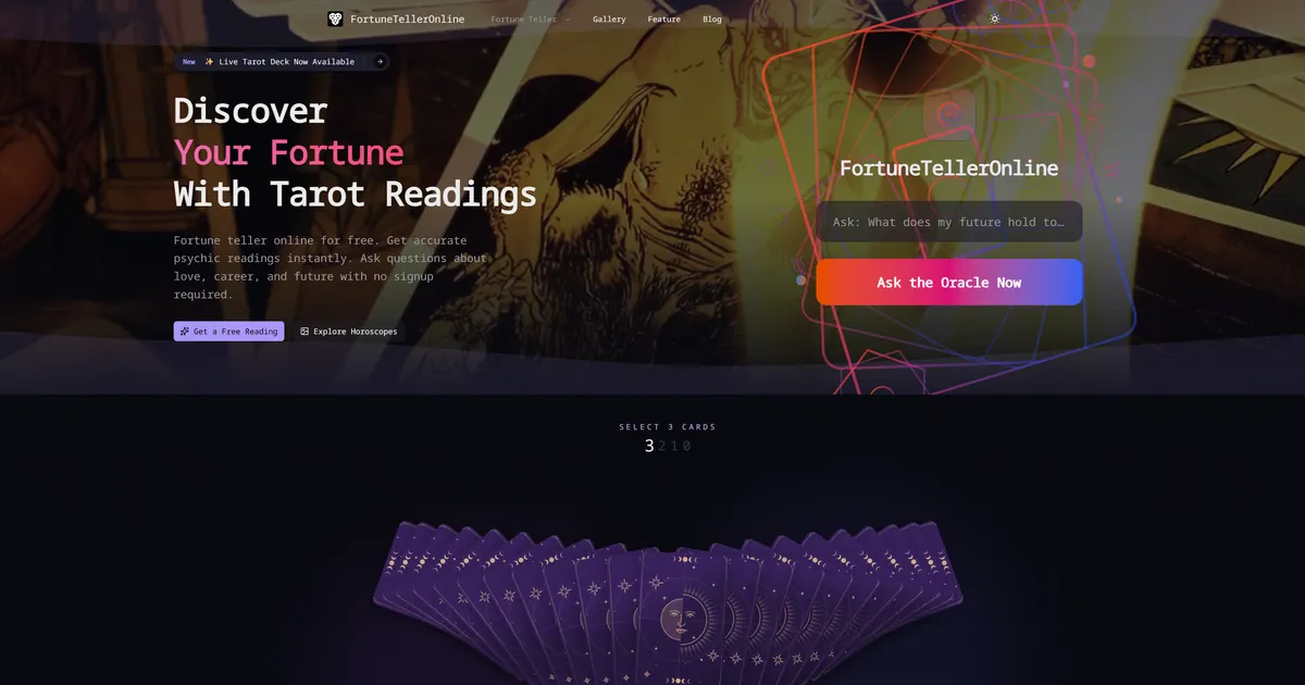 FortuneTellerOnline screenshot