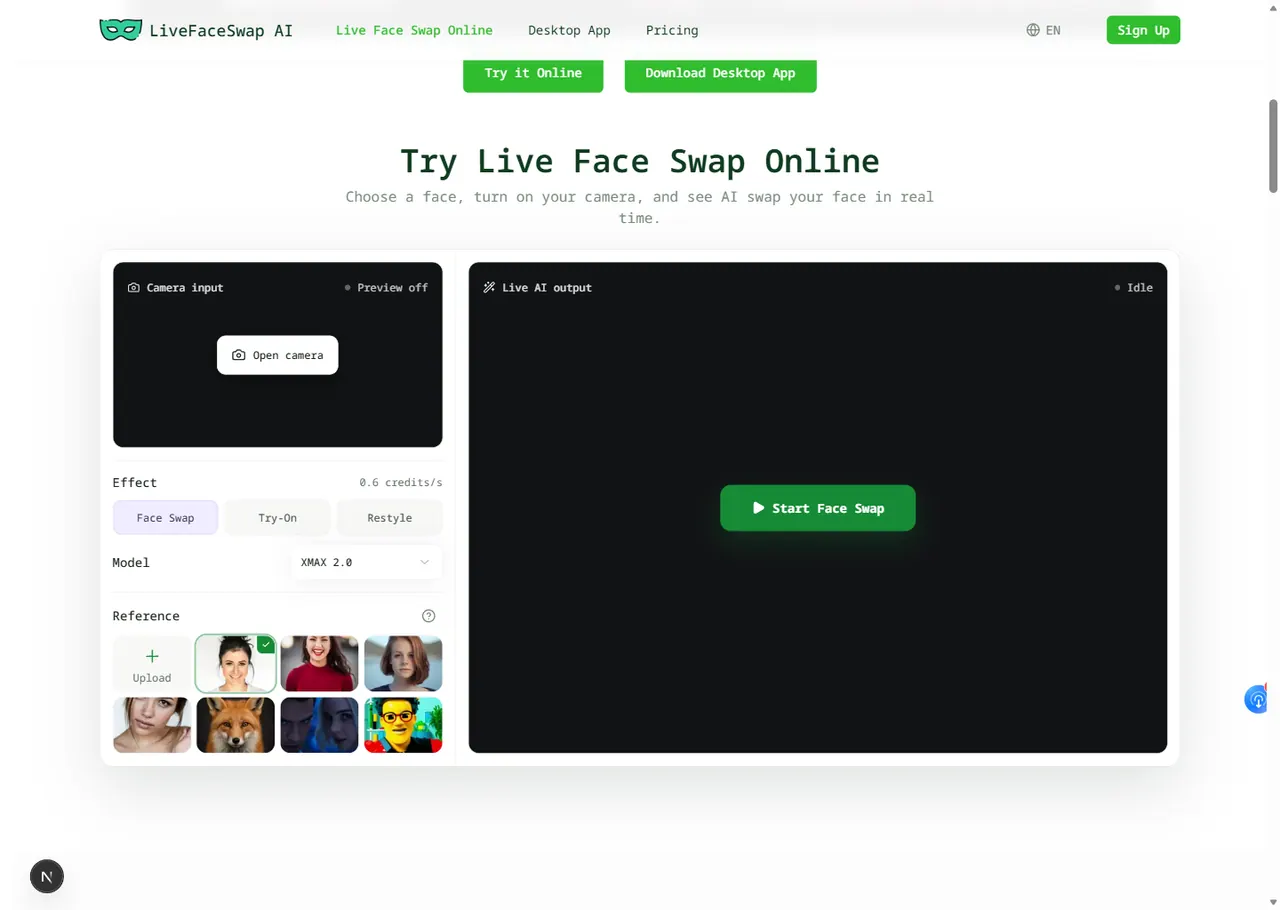 LiveFaceSwap AI screenshot