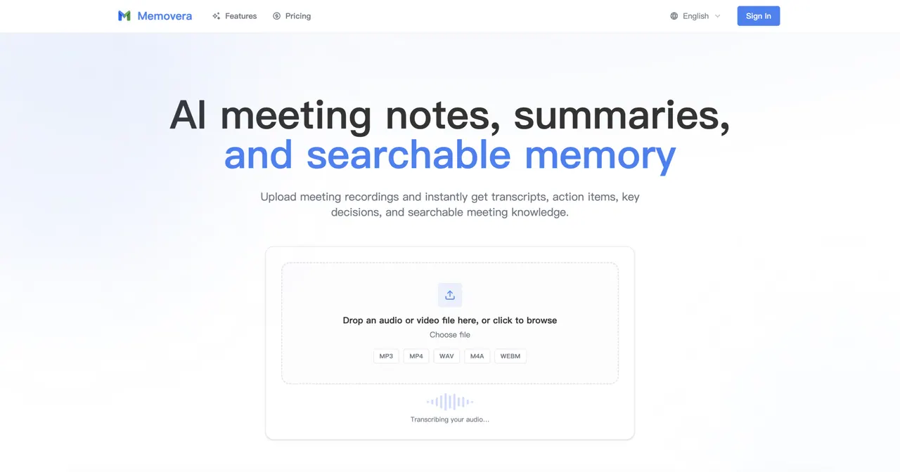 Memovera screenshot