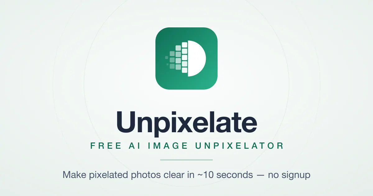Unpixelate AI screenshot