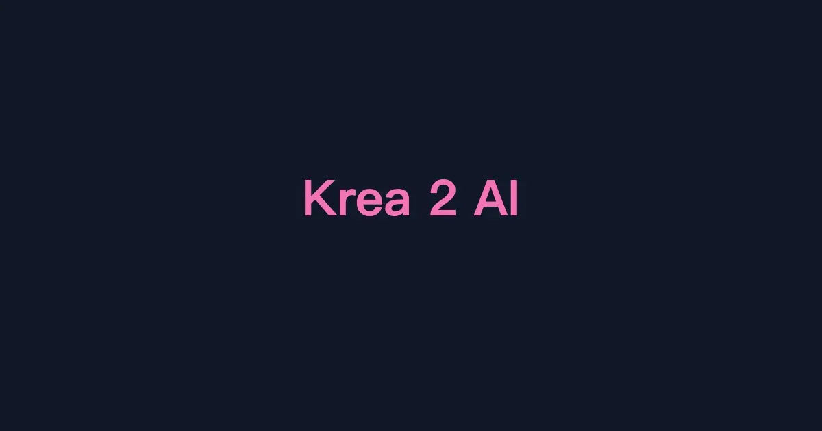 Krea 2 AI screenshot