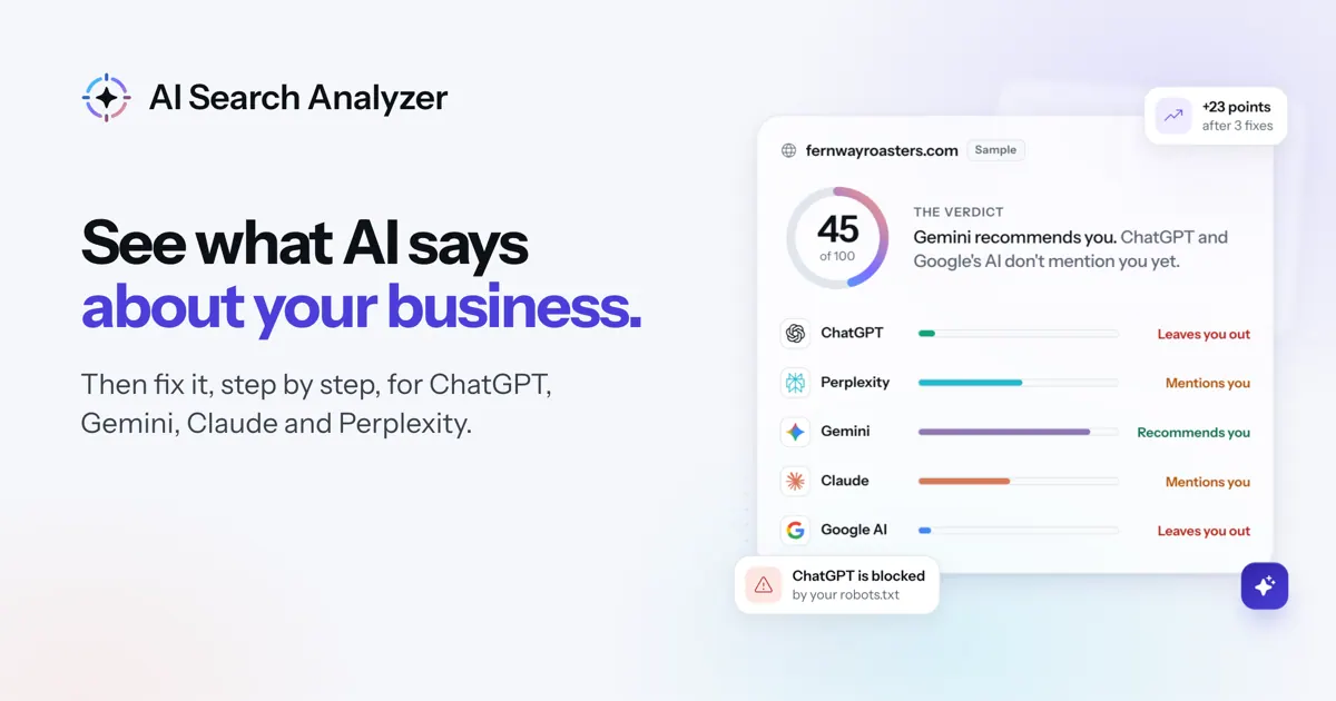 AI Search Analyzer screenshot