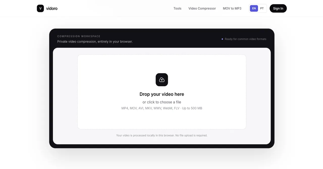 Vidoro screenshot