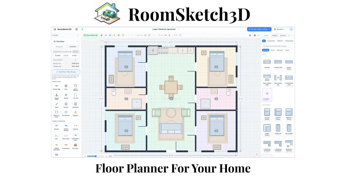 RoomSketch3D screenshot