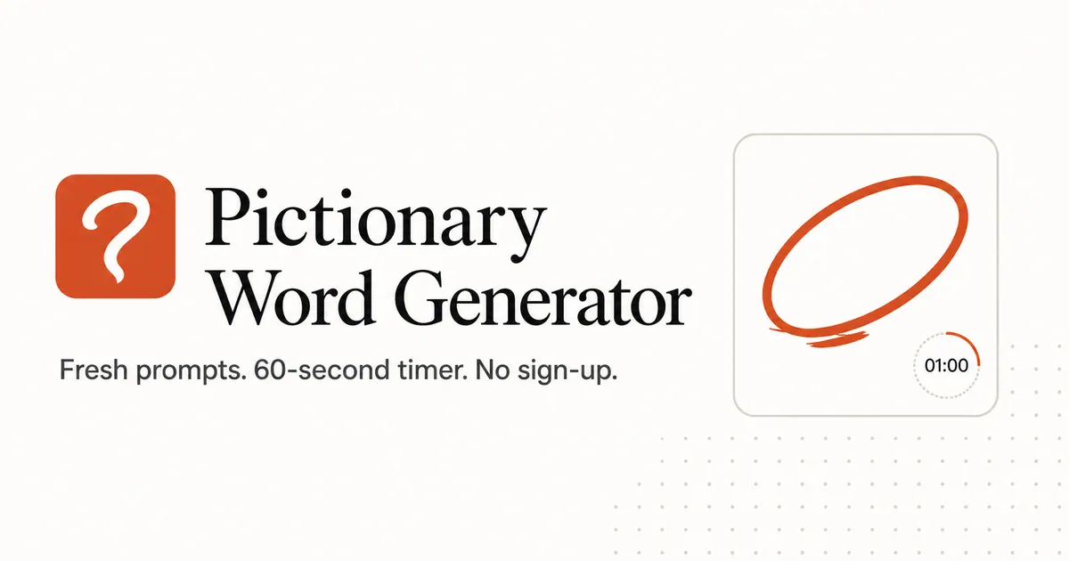 Pictionary Word Generator screenshot