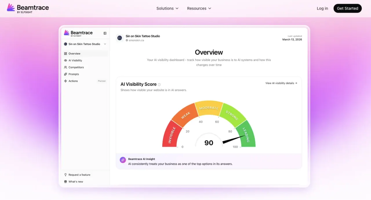 beamtrace screenshot