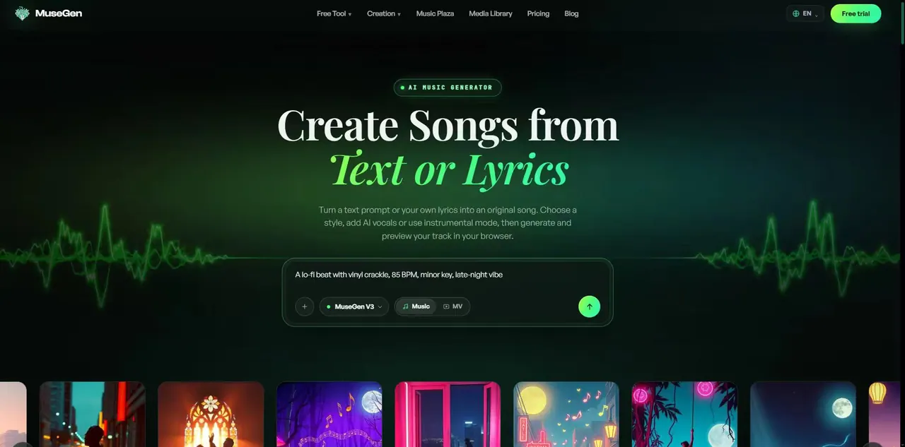 MuseGen screenshot