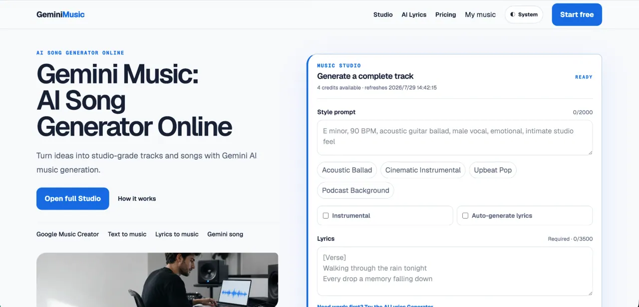 GeminiMusic screenshot