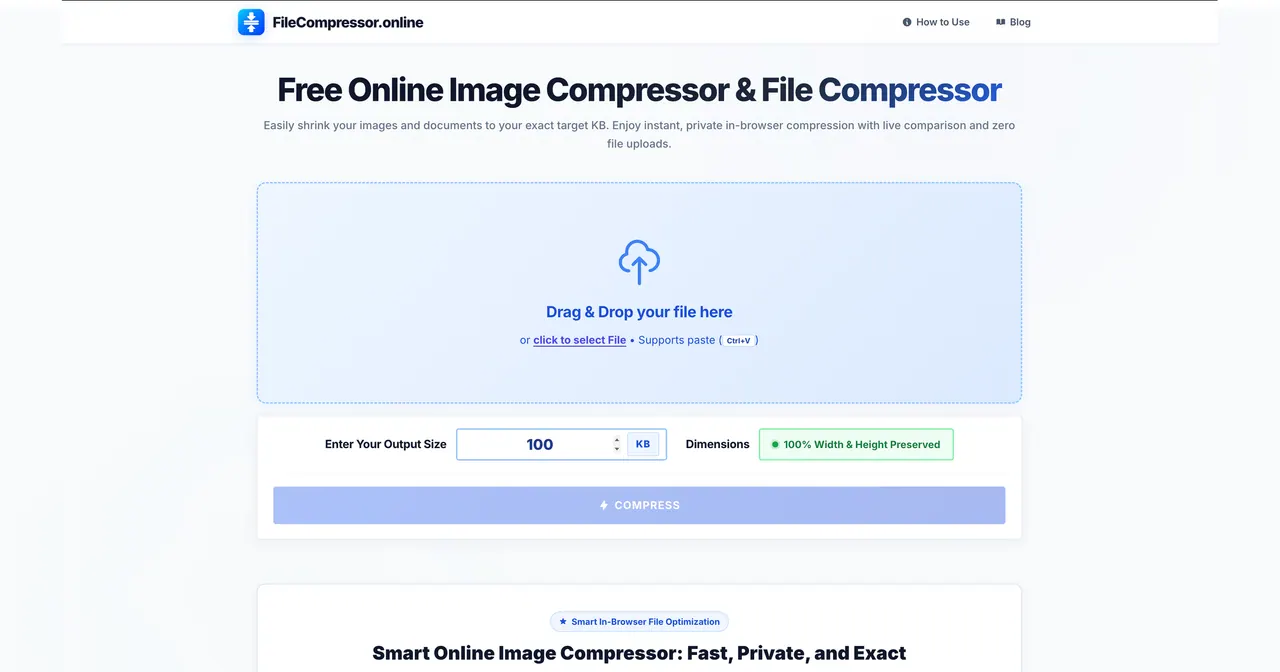 FileCompressor.online screenshot