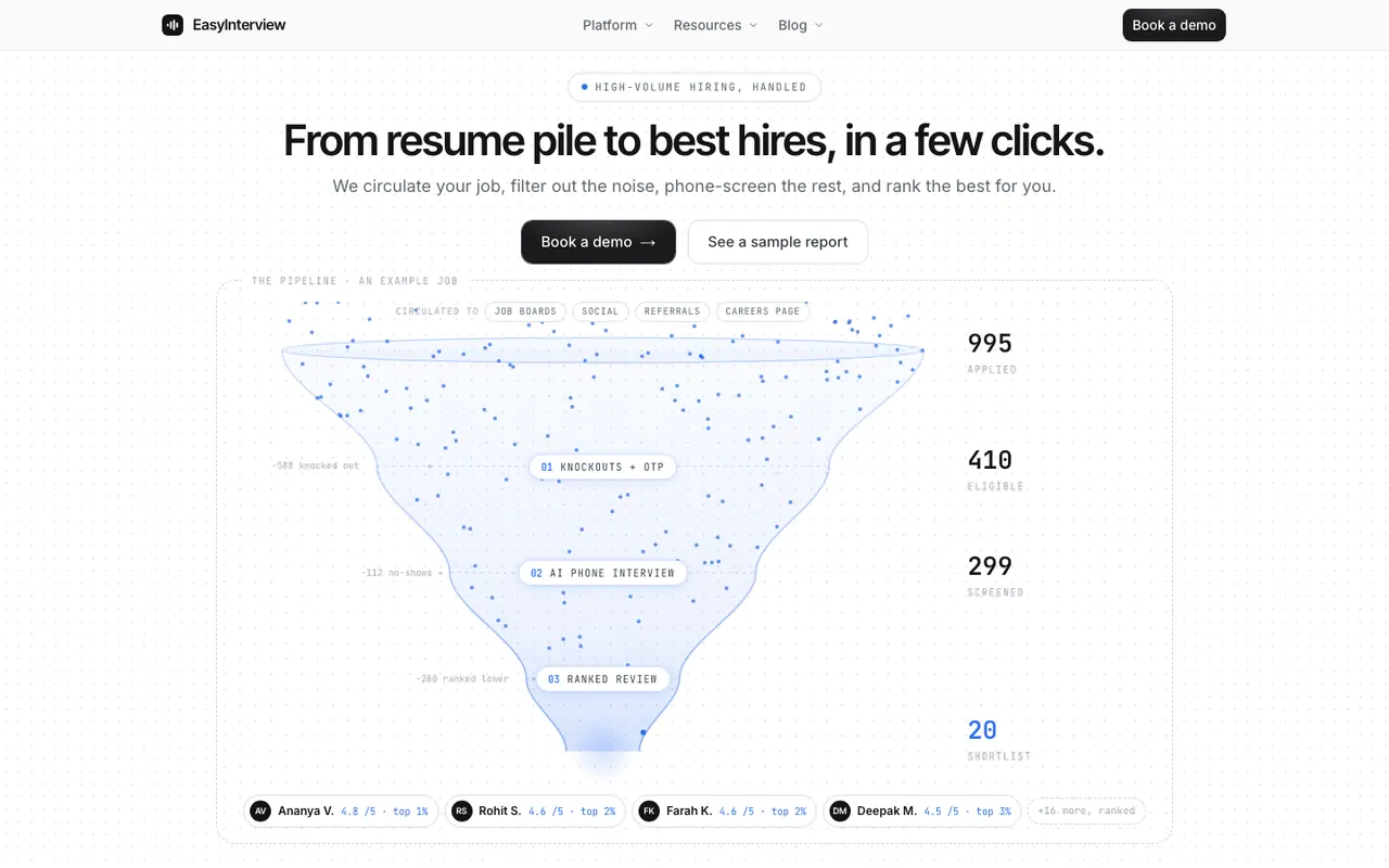 EasyInterview screenshot