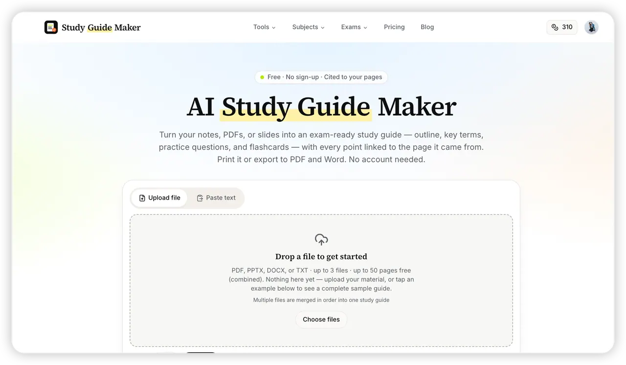 Study Guide Maker screenshot