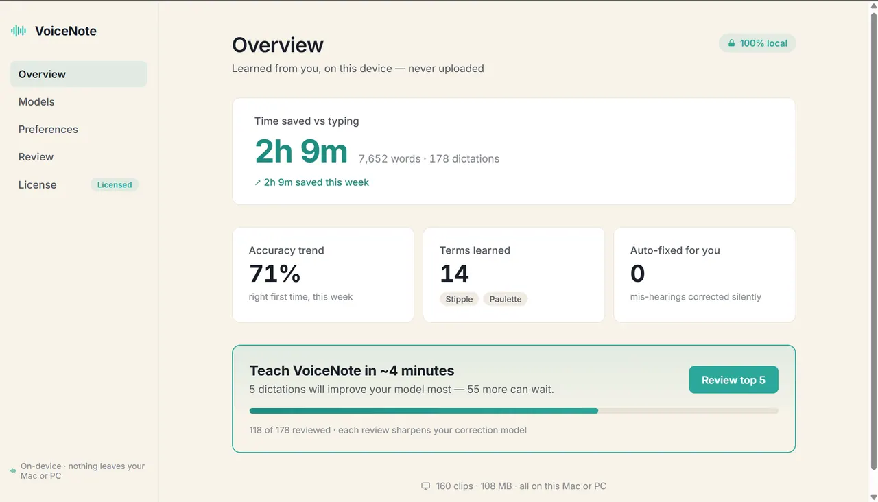 VoiceNote screenshot