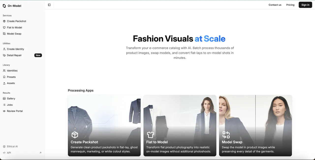On-Model screenshot