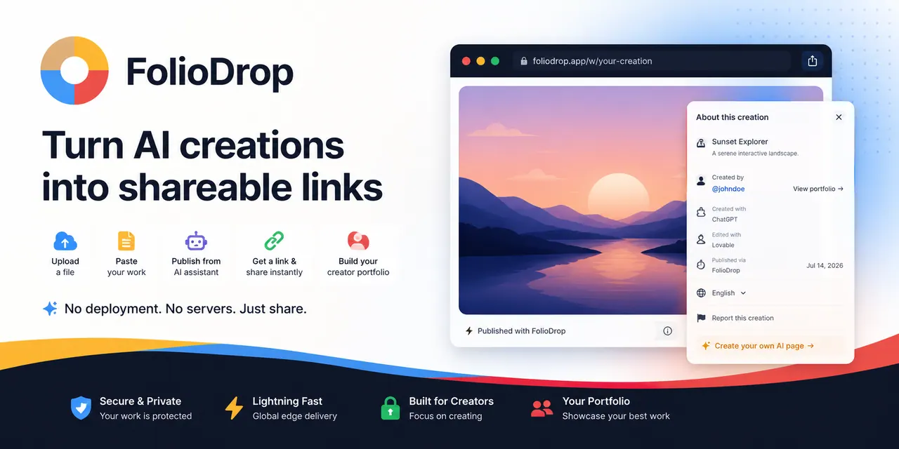 FolioDrop screenshot