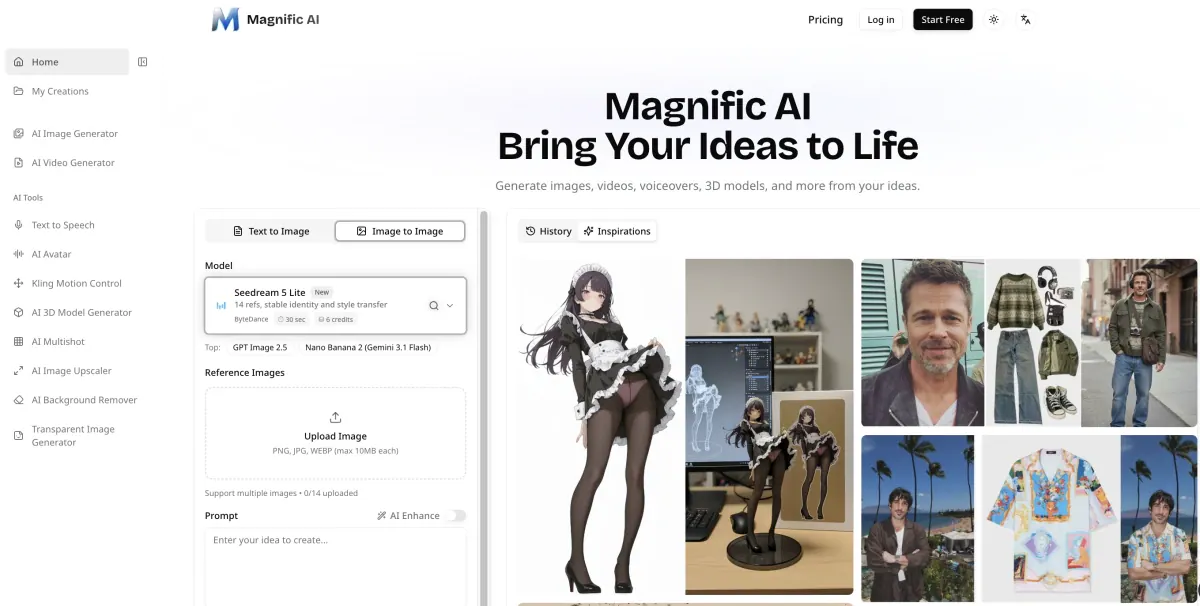 Magnific AI screenshot