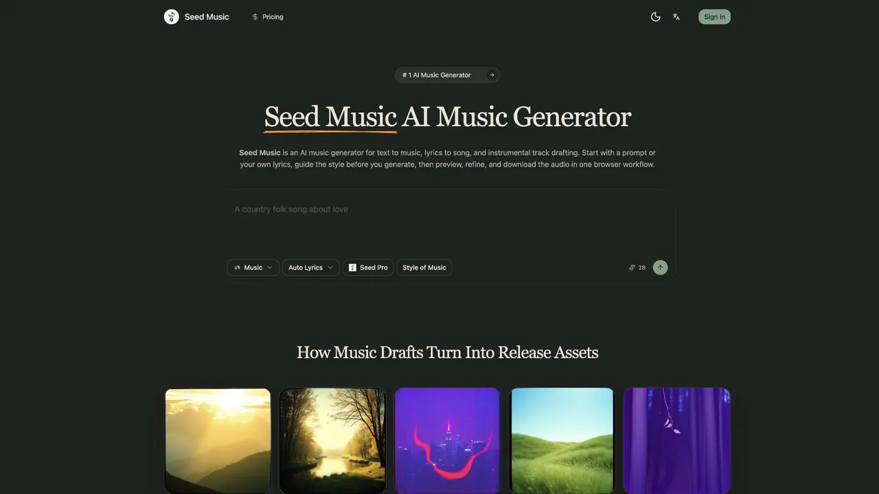 Seed Music screenshot