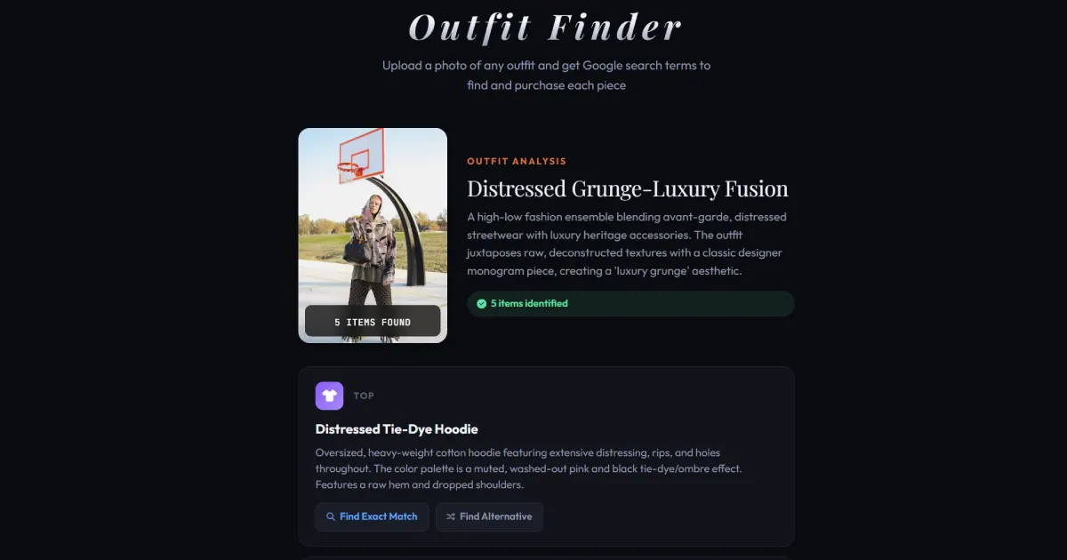 Outfit Finder screenshot