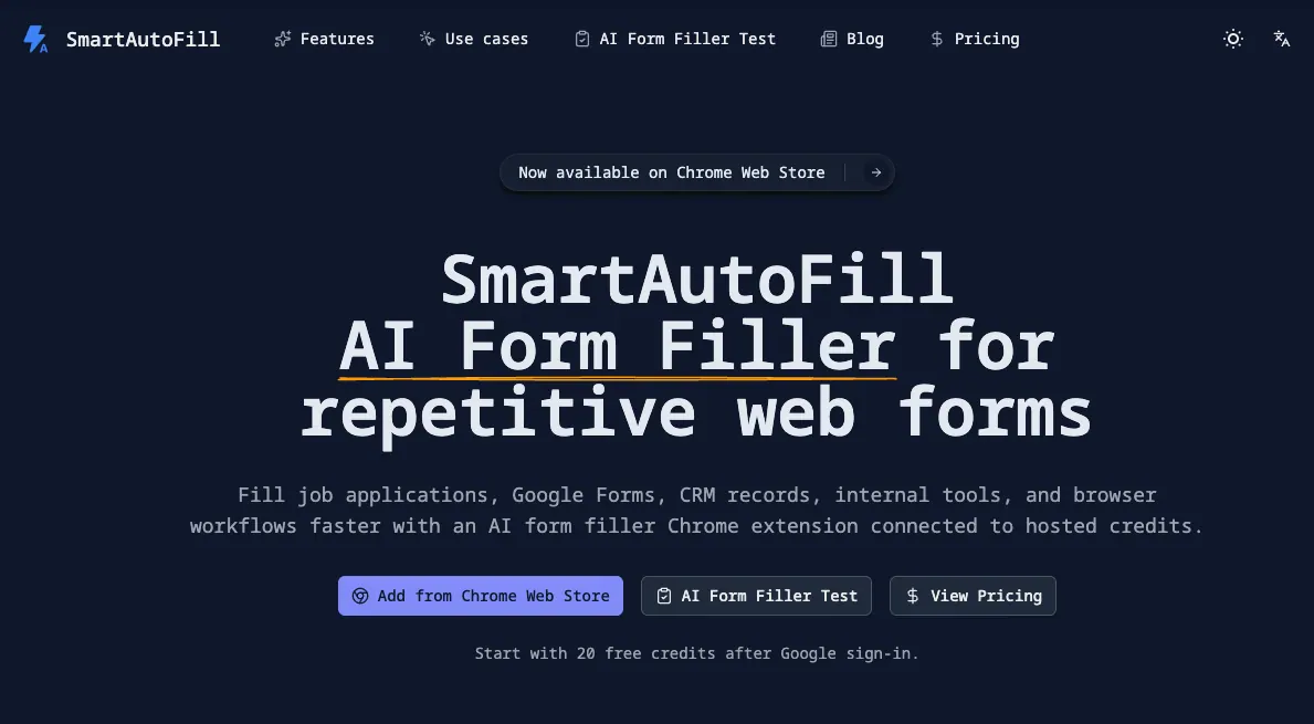 SmartAutoFill screenshot