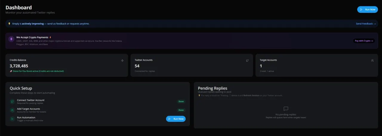 Xreply screenshot