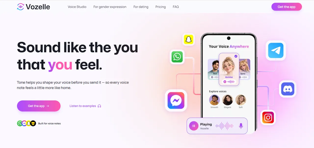 Vozelle screenshot
