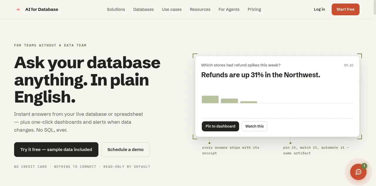 AI for Database screenshot