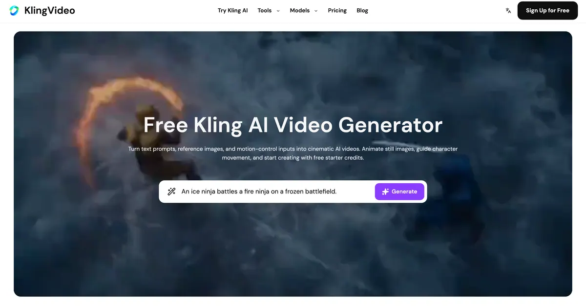 KlingVideo screenshot
