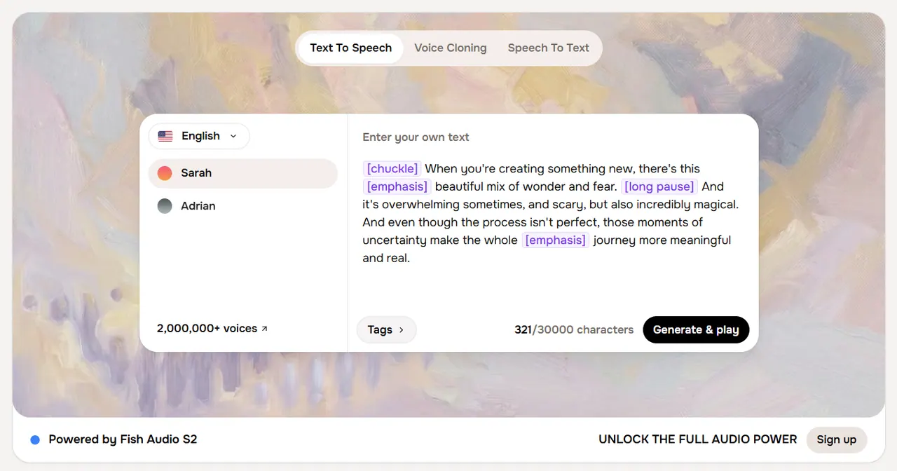 Fish Audio screenshot