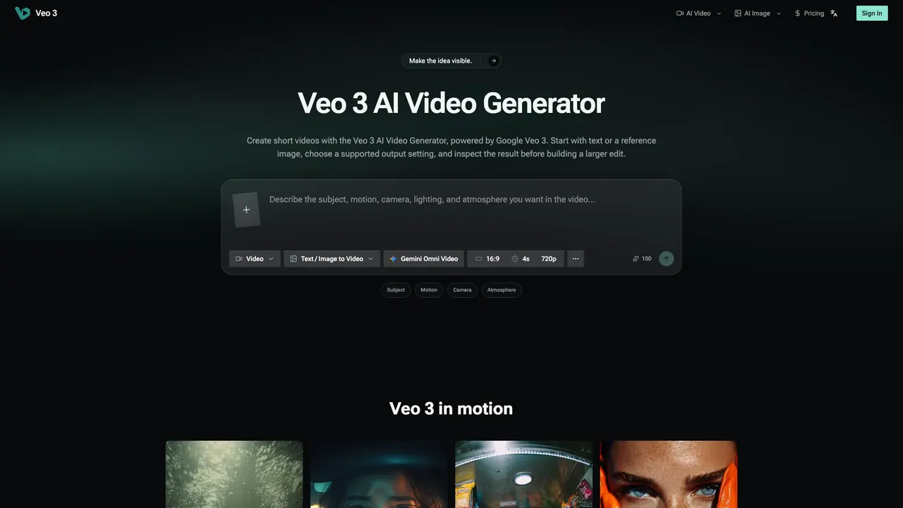 Veo 3 screenshot