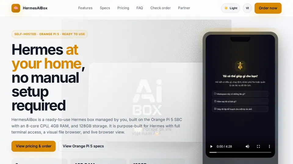 Hermes AI Box screenshot