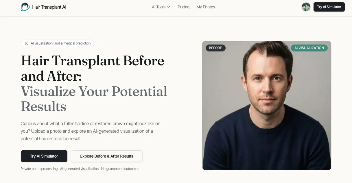 Hair Transplant AI (HairBeforeAfter) screenshot