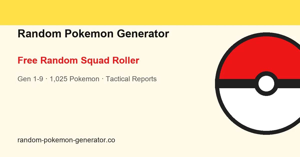 Random Pokemon Generator screenshot