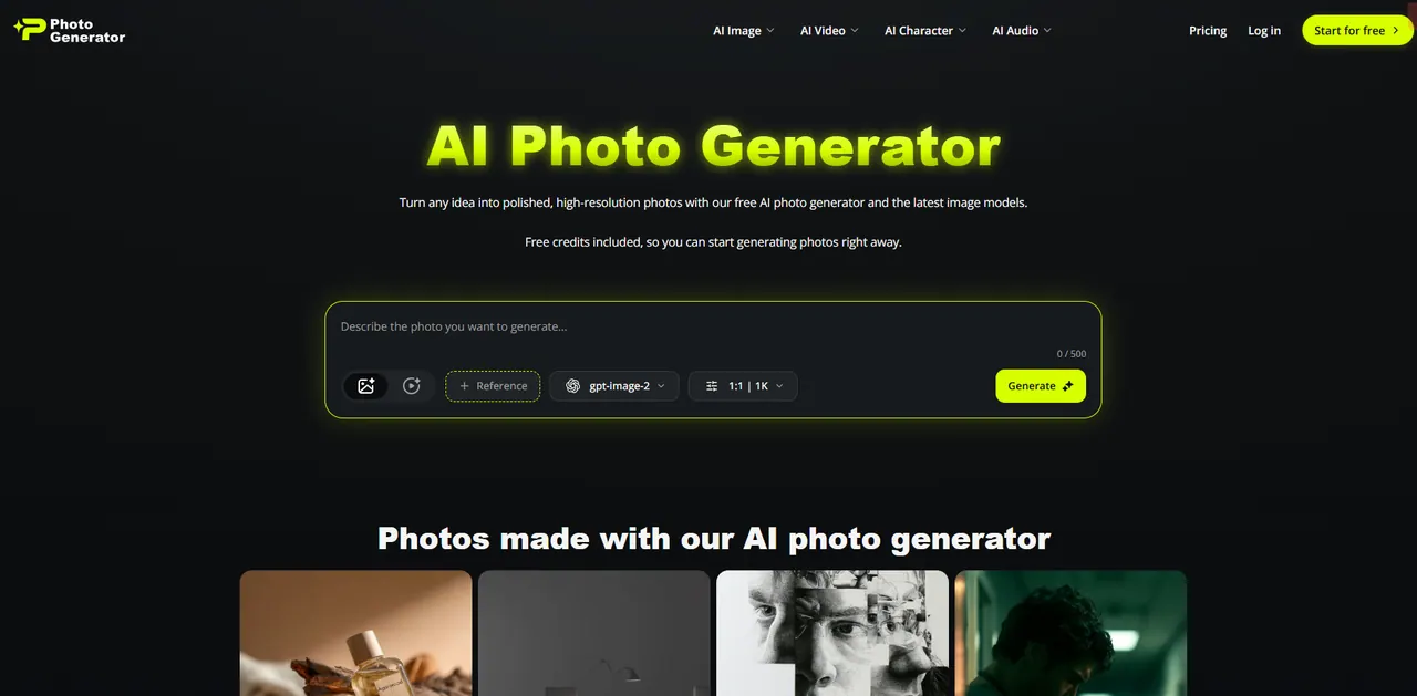Photogenerator screenshot