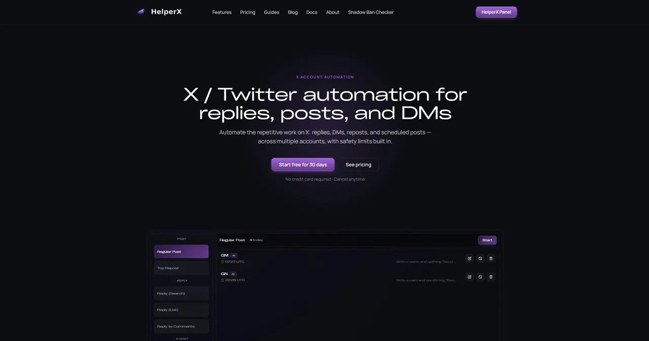 HelperX screenshot