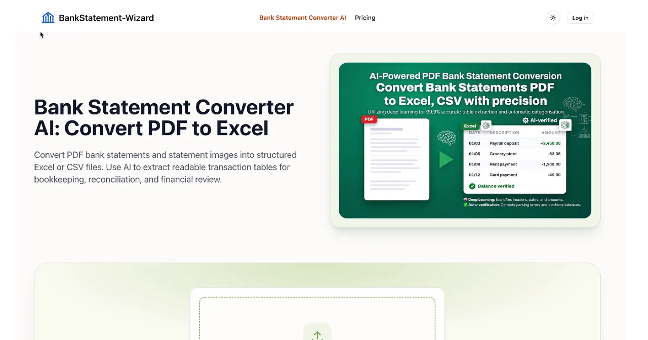 BankStatement-Wizard Bank Statement Converter AI screenshot