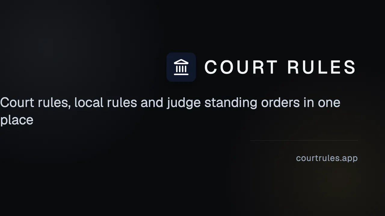 CourtRules screenshot