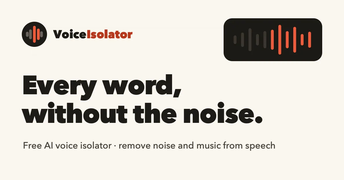 Voice Isolator screenshot